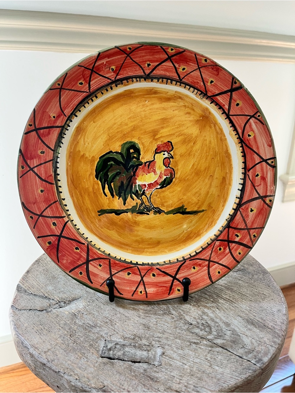 Vintage C.A.F.F. Gubbio Italy Rooster Plate